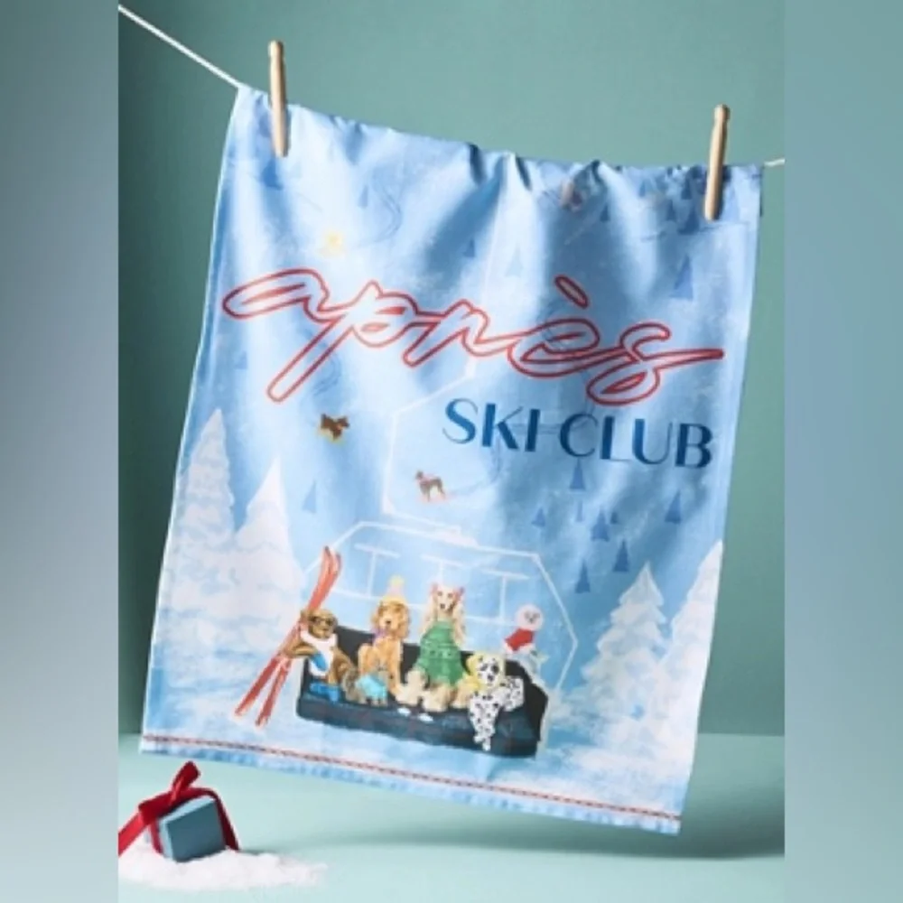 Anthropologie  Après Ski Club Dishtowel